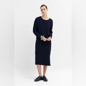 NWT $378 Elk Glenna Knit Wool Blend Dress Navy Size 6 minimalist comfort